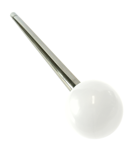 Ball Shooter Rod White Round Knob + Shaft - Image 1