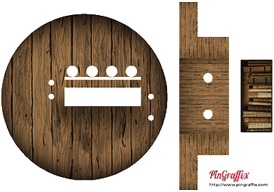Addams Family Bookcase Kit Wood