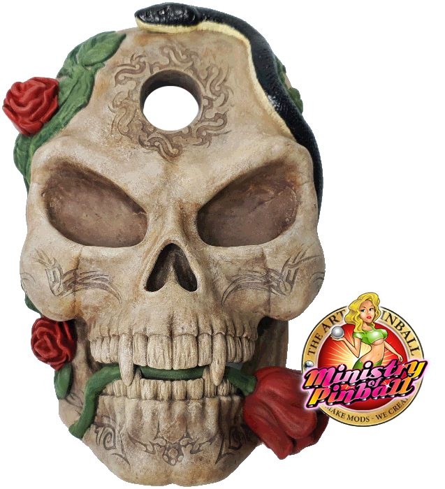Guns N’ Roses Sculpted Skull Shooter by The Art of Pinball