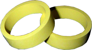 Flipper Rubber 1 1/2" x 1/2" Yellow - Image 1